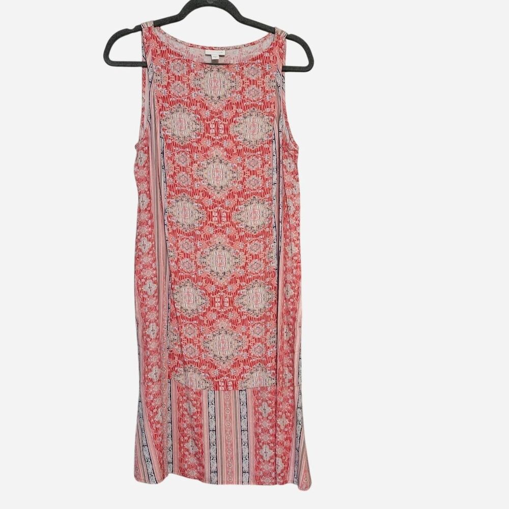 J. Jill Women's M Tapestry Bandana Print Tank Dress with Pocket Boho Colorful